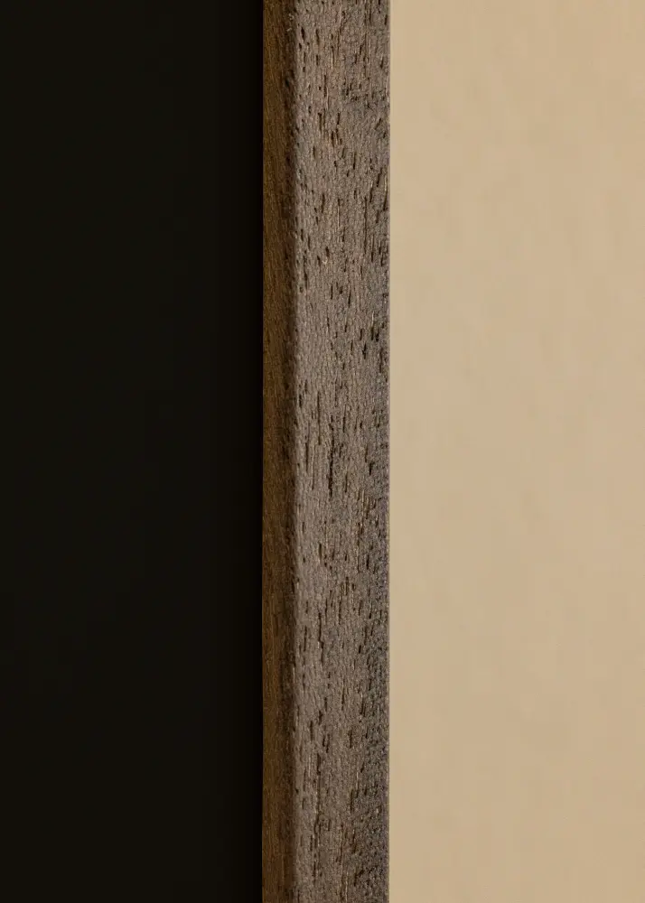 Ram med passepartou Frame Edsbyn Walnut 40x50 cm - Picture Mount Black 29.7x42 cm (A3)