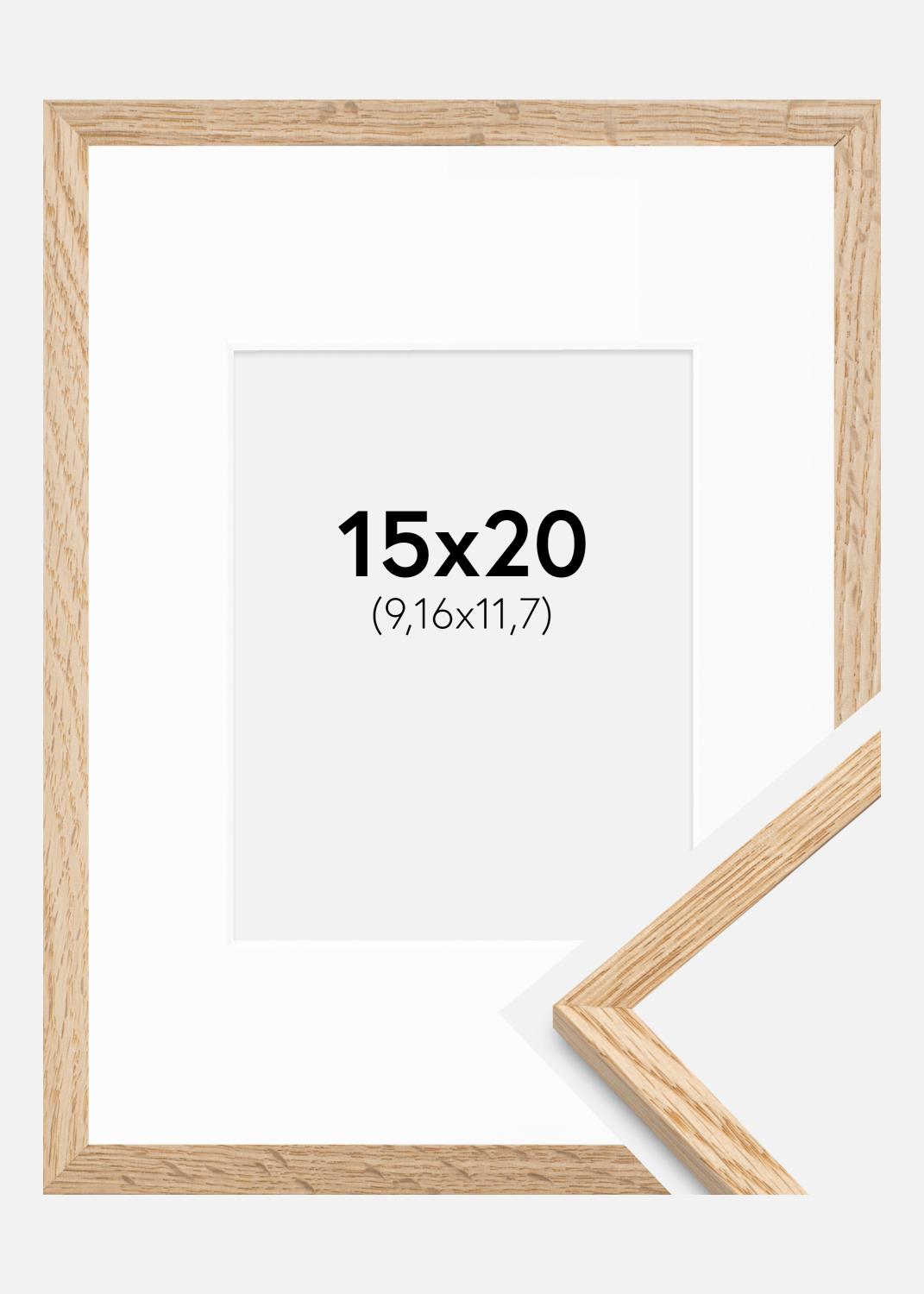 Product Image for Frame Narrow Oak 15x20 cm - Picture Mount White 4x5 inches