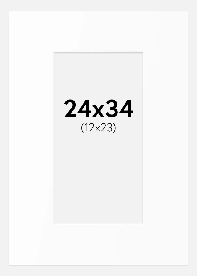 Artlink Mount White Standard (White Core) 24x34 cm (12x23)