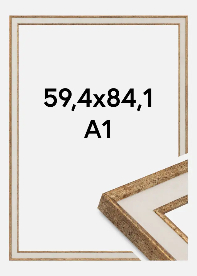 Jämtlands Ramfabrik Frame Dolly Acrylic Glass Gold 59.4x84 cm (A1)