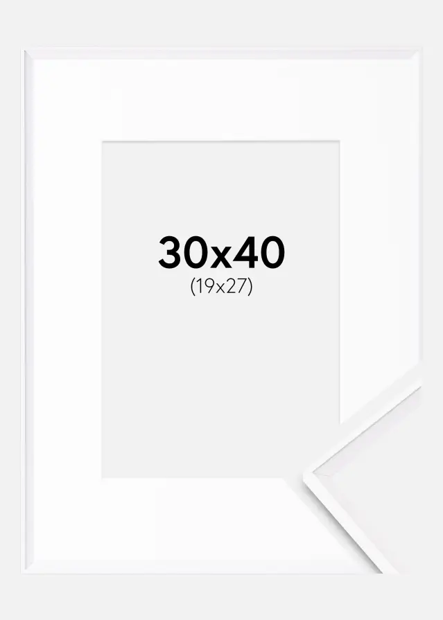 Ram med passepartou Frame Desire White 30x40 cm - Picture Mount White 20x28 cm