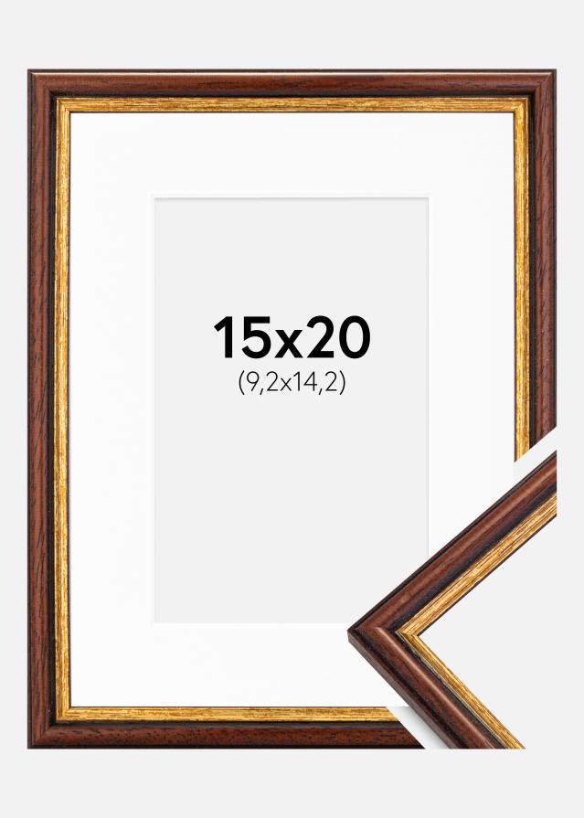 Ram med passepartou Frame Horndal Brown 15x20 cm - Picture Mount White 4x6 inches
