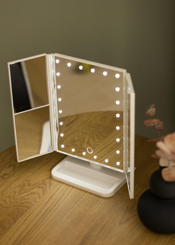 KAILA KAILA Make-up Mirror Tri-Fold Magnifying White 20x30 cm