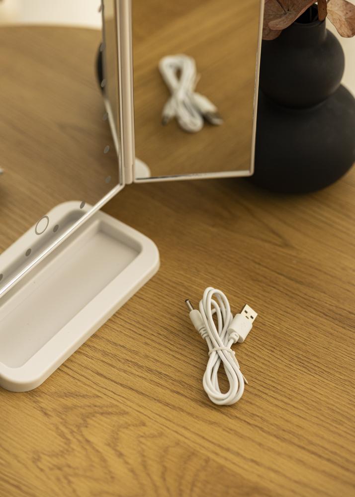 KAILA KAILA Make-up Mirror Tri-Fold Magnifying White 20x30 cm