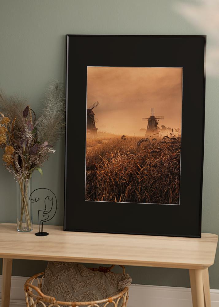 Ram med passepartou Frame Desire Black 60x80 cm - Picture Mount Black 50x70 cm