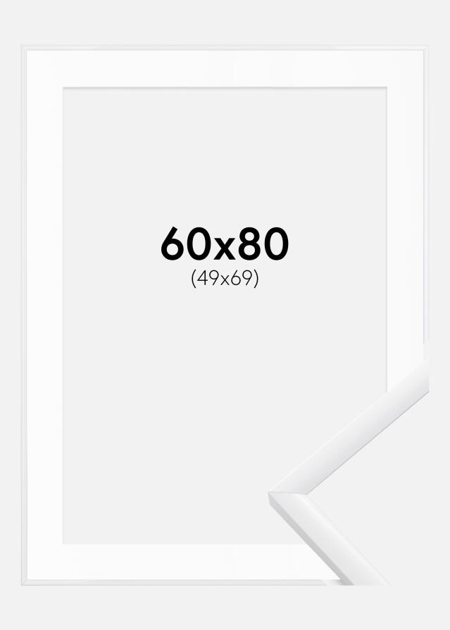Ram med passepartou Frame New Lifestyle White 60x80 cm - Picture Mount White 50x70 cm