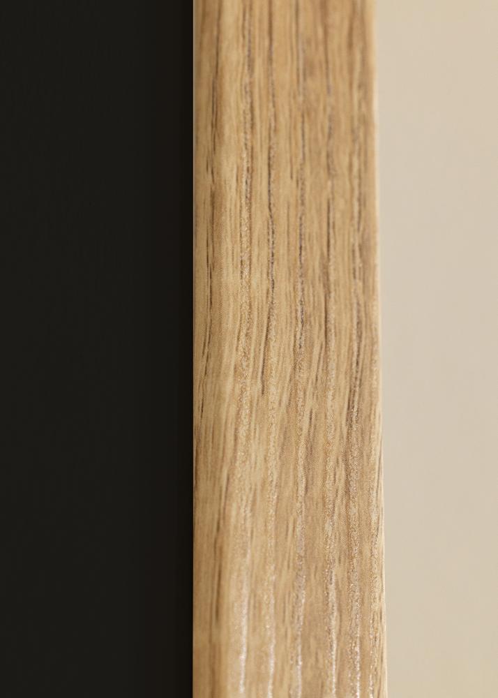 Ram med passepartou Frame Fiorito Light Oak 40x60 cm - Picture Mount Black 25x50 cm