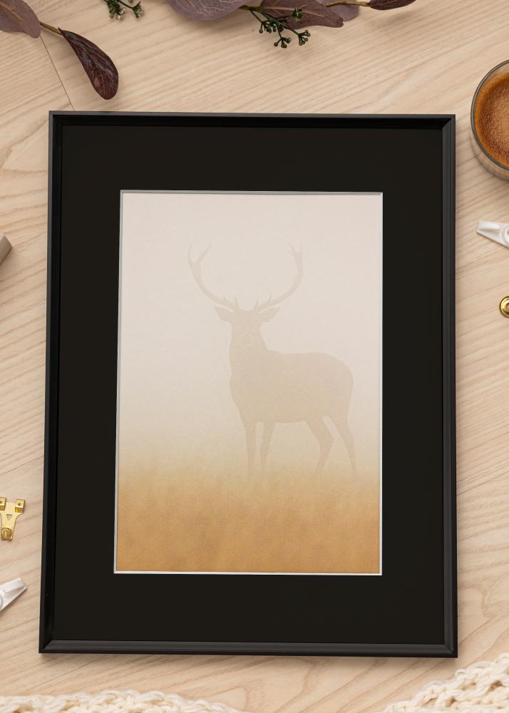 Ram med passepartou Frame Desire Black 60x80 cm - Picture Mount Black 50x70 cm