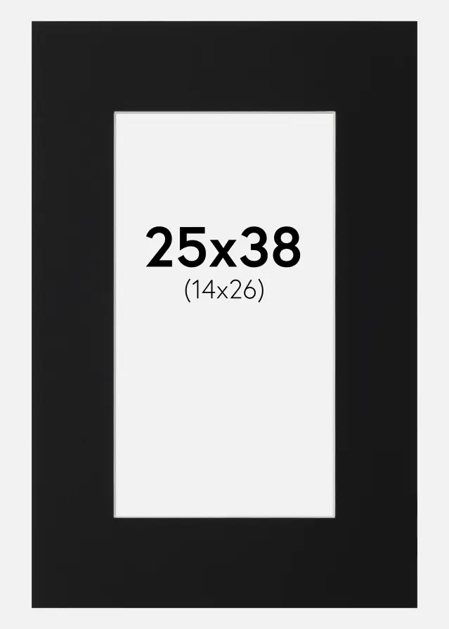 Artlink Mount Black Standard (White Core) 25x38 cm (14x26)