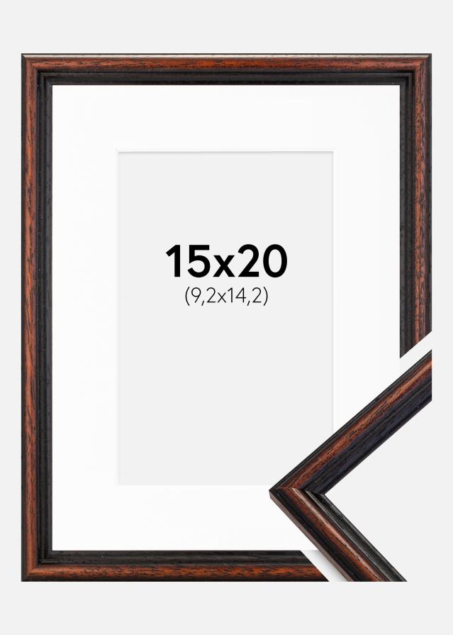 Ram med passepartou Frame Horndal Walnut 15x20 cm - Picture Mount White 4x6 inches