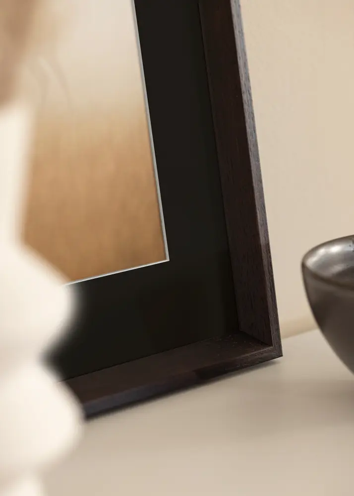 Ram med passepartou Frame Globe Espresso 40x50 cm - Picture Mount Black 29.7x42 cm (A3)