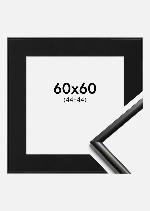 Ram med passepartou Frame New Lifestyle Black 60x60 cm - Picture Mount Black 45x45 cm