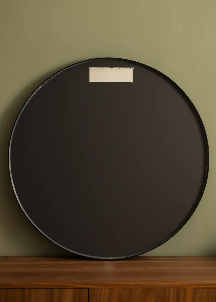 House Nordic Mirror Madrid Black 80 cm Ø