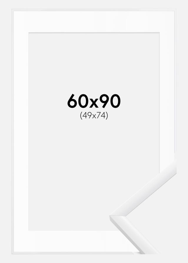 Ram med passepartou Frame New Lifestyle White 60x90 cm - Picture Mount White 50x75 cm