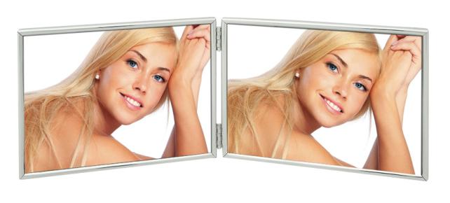 ZEP Folding Frame Horizontal Silver 13x18 cm - 2 Pictures