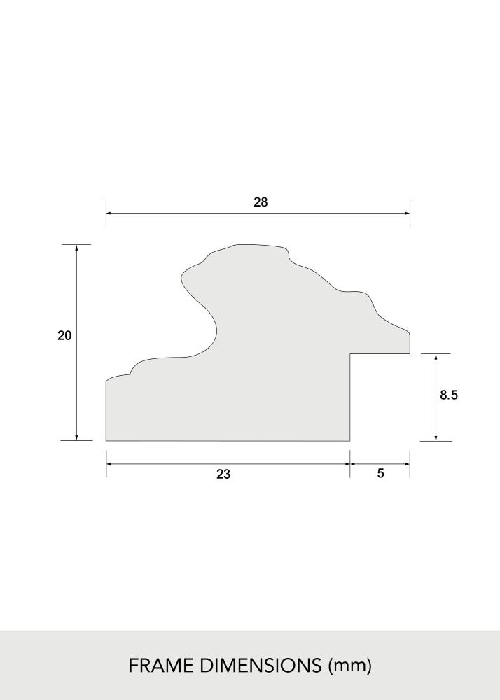 BGA Frame Swirl Acrylic Glass Gold 30x40 cm