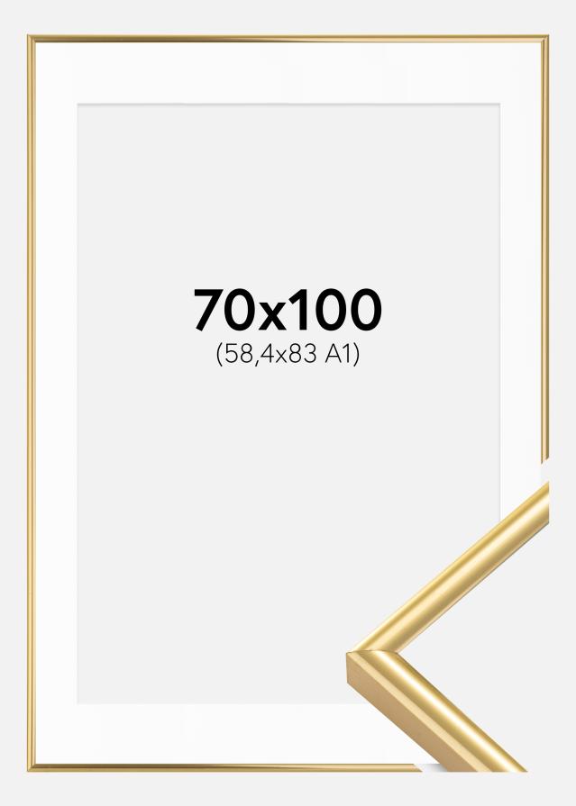 Ram med passepartou Frame Victoria Gold 70x100 cm - Picture Mount White 59.4x84 cm (A1)