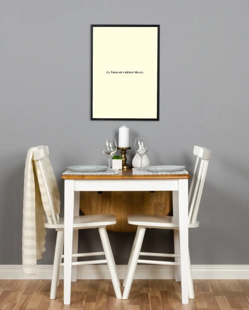 Bildverkstad Quote - Skam - Vakker - Yellow Poster
