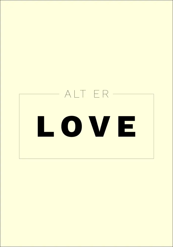 Bildverkstad Quote - Skam - Alt er love - Yellow