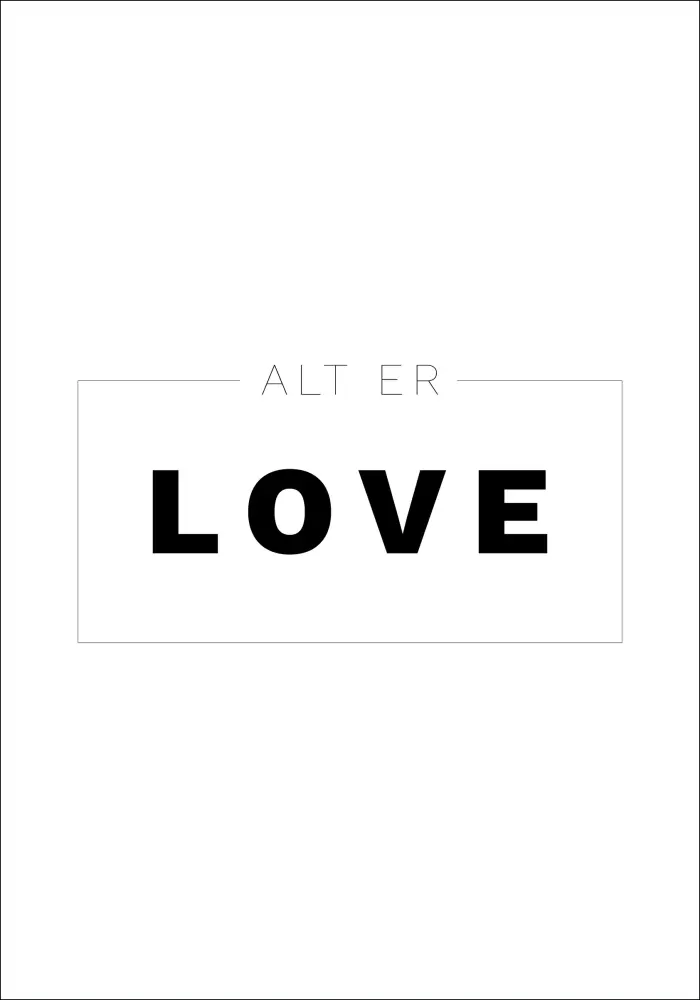 Bildverkstad Quote - Skam - Alt er love - White