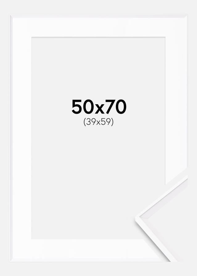 Ram med passepartou Frame Desire White 50x70 cm - Picture Mount White 40x60 cm