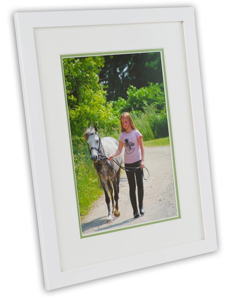 Egen tillverkning - Passepartouter Mount two layers - White/Green