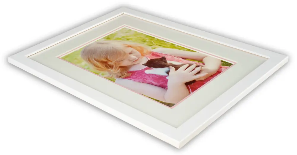 Egen tillverkning - Passepartouter Mount two layers - White/Light Pink