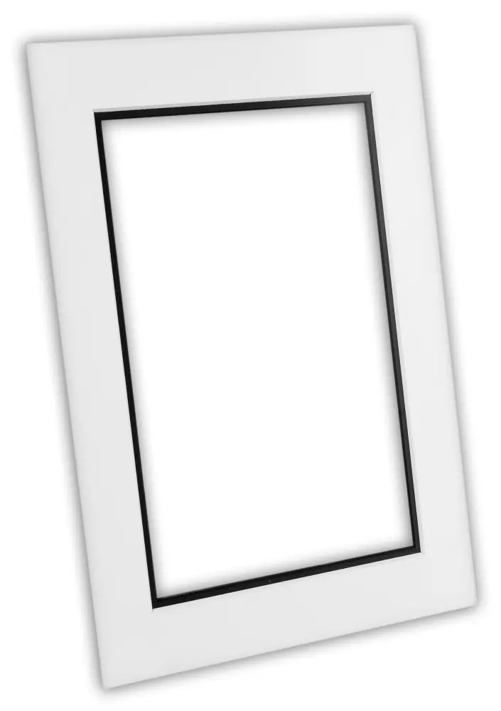 Egen tillverkning - Passepartouter Mount two layers - White/Svart