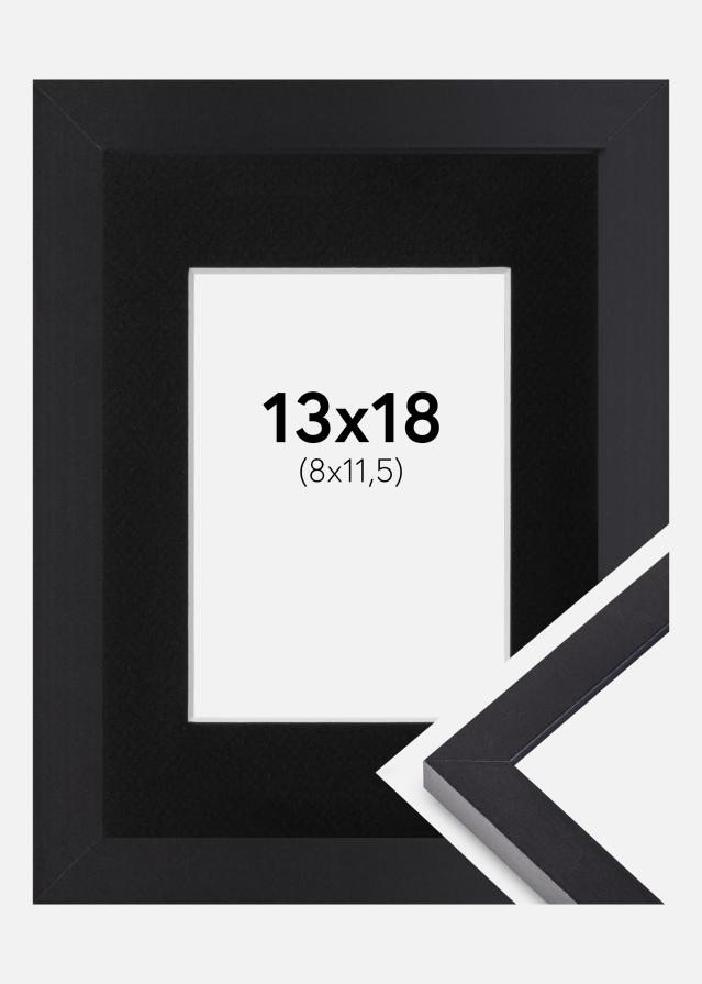 Ram med passepartou Frame Selection Black 13x18 cm - Picture Mount Black 9x12 cm