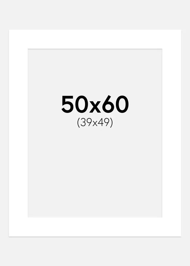 Galleri 1 Mount Chalk White 50x60 cm (39x49 cm)