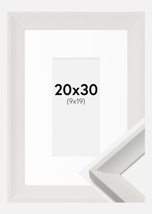 Ram med passepartou Frame Öjaren White 20x30 cm - Picture Mount White 10x20 cm