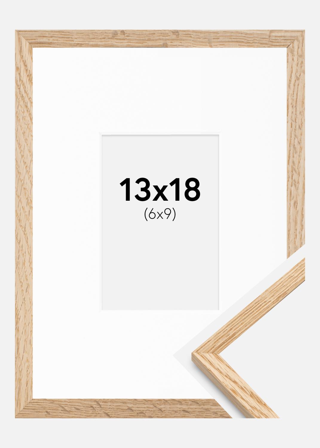 Product Image for Frame Narrow Oak 13x18 cm - Picture Mount White 7x10 cm