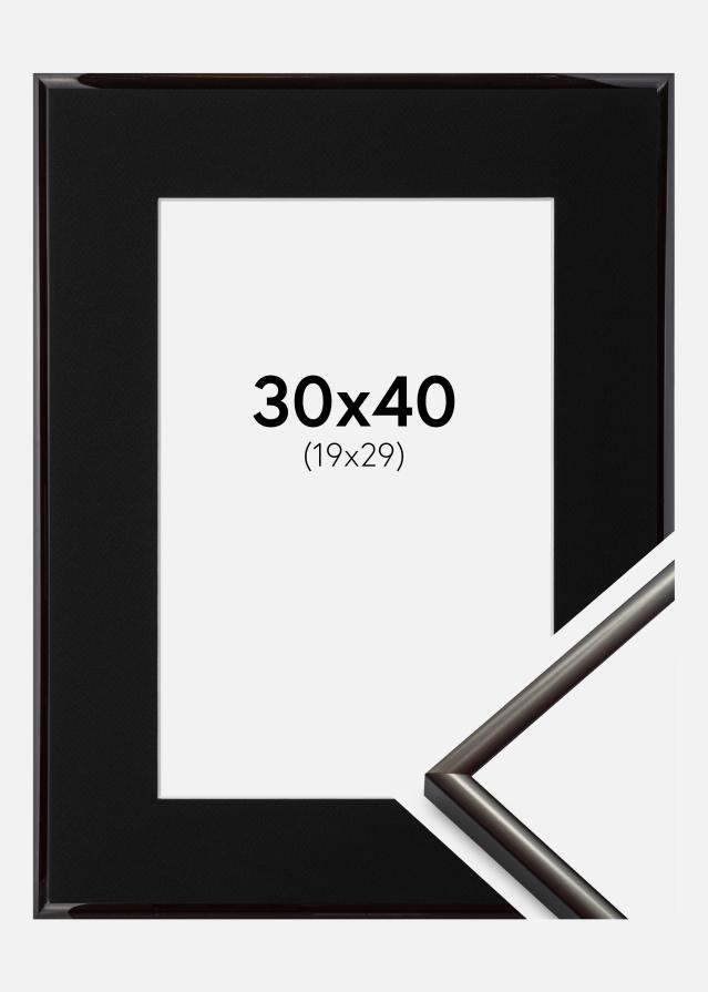 Ram med passepartou Frame New Lifestyle Espresso Brown 30x40 cm - Picture Mount Black 20x30 cm