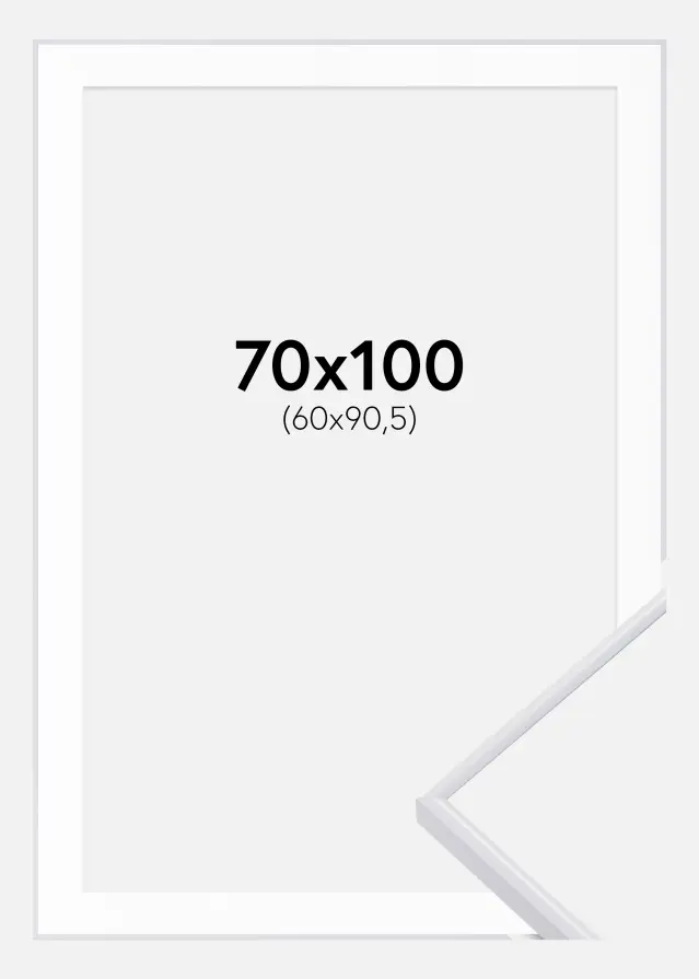 Ram med passepartou Frame Visby White 70x100 cm - Picture Mount White 61x91.5 cm