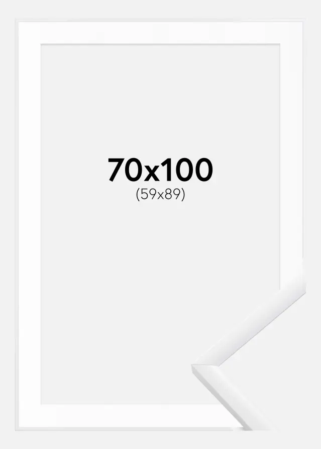 Ram med passepartou Frame New Lifestyle White 70x100 cm - Picture Mount White 60x90 cm