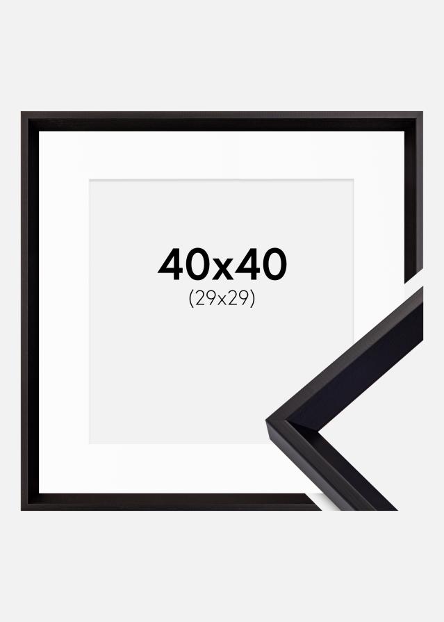 Ram med passepartou Frame Globe Black 40x40 cm - Picture Mount White 30x30 cm