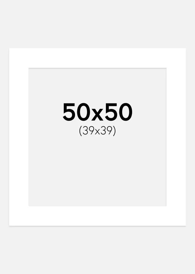 Galleri 1 Mount Chalk White 50x50 cm (39x39 cm)