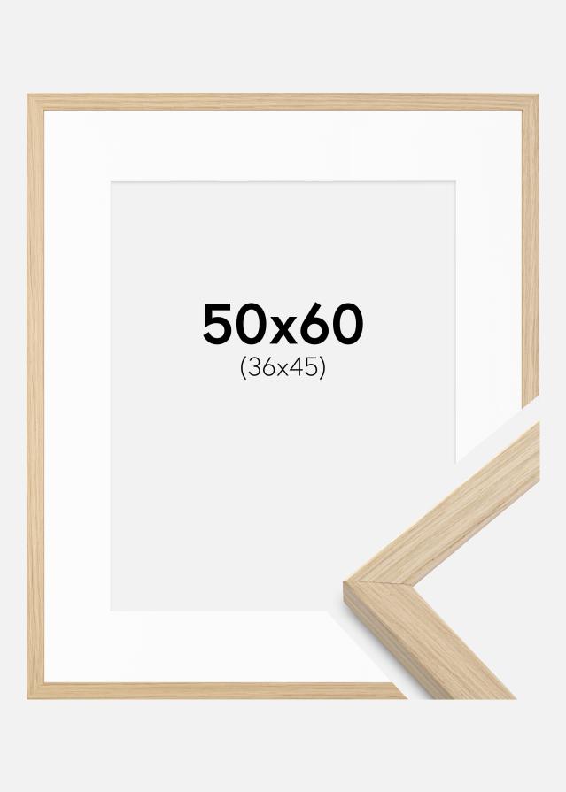 Ram med passepartou Frame Grimsåker Oak 50x60 cm - Picture Mount White 37x46 cm