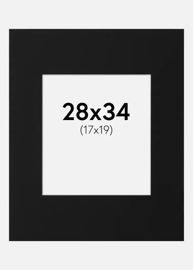 Artlink Mount Black Standard (White Core) 28x34 cm (17x19)