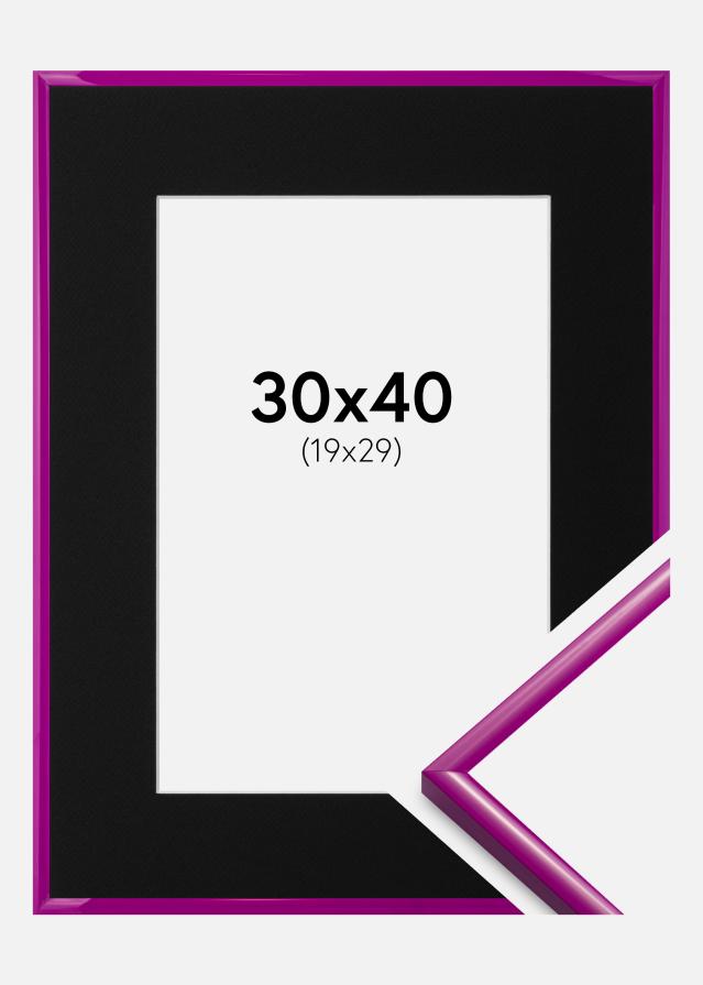Ram med passepartou Frame New Lifestyle Fuchsia 30x40 cm - Picture Mount Black 20x30 cm