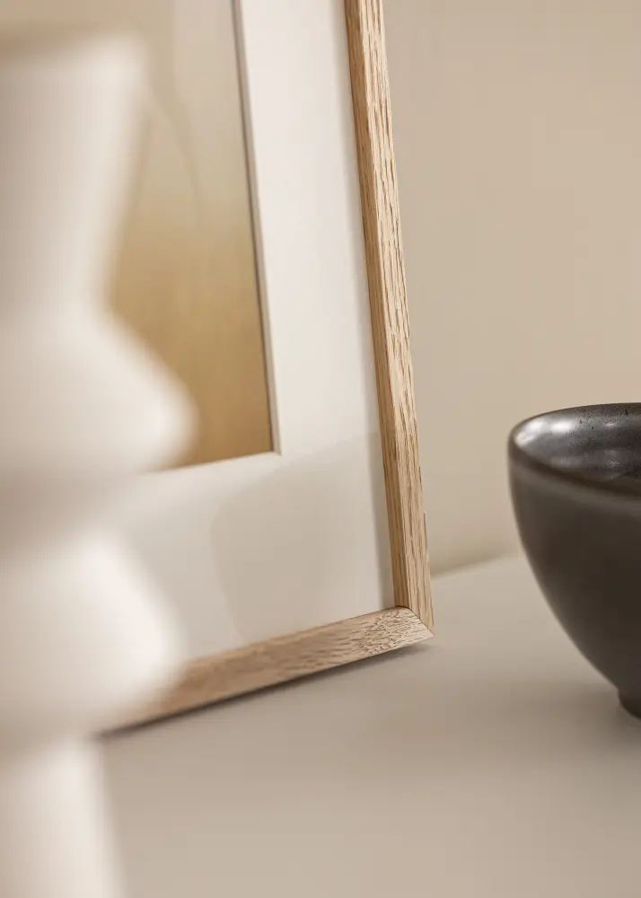 Ram med passepartou Frame Oslo Oak 60x80 cm - Picture Mount White 50x60 cm