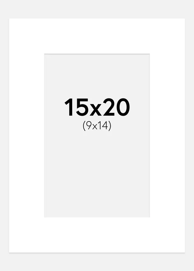 Galleri 1 Mount Chalk White 15x20 cm (9x14 cm)