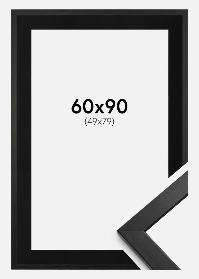 Ram med passepartou Frame Stilren Black 60x90 cm - Picture Mount Black 50x80 cm