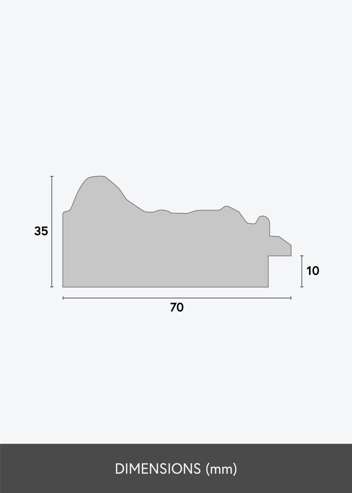 Ramverkstad Mirror Durham White - Custom Size
