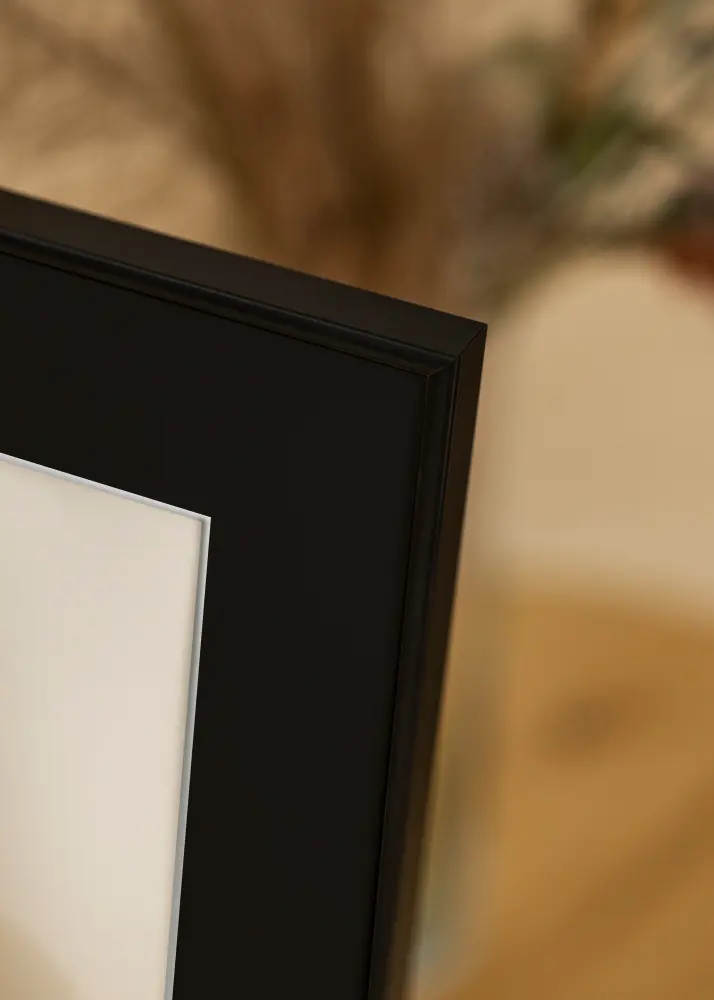 Ram med passepartou Frame Visby White 70x100 cm - Picture Mount Black 62x85 cm