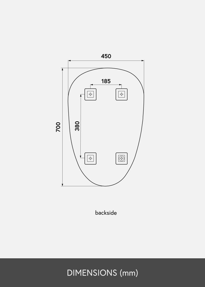 KAILA KAILA Mirror Shape II Dark Bronze 45x70 cm