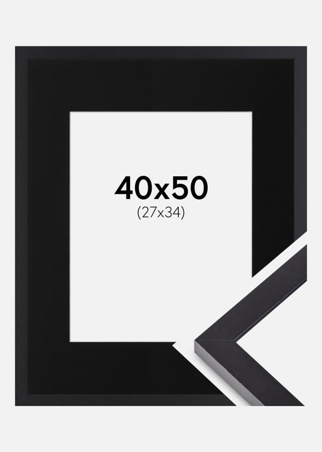 Ram med passepartou Frame Selection Black 40x50 cm - Picture Mount Black 28x35 cm