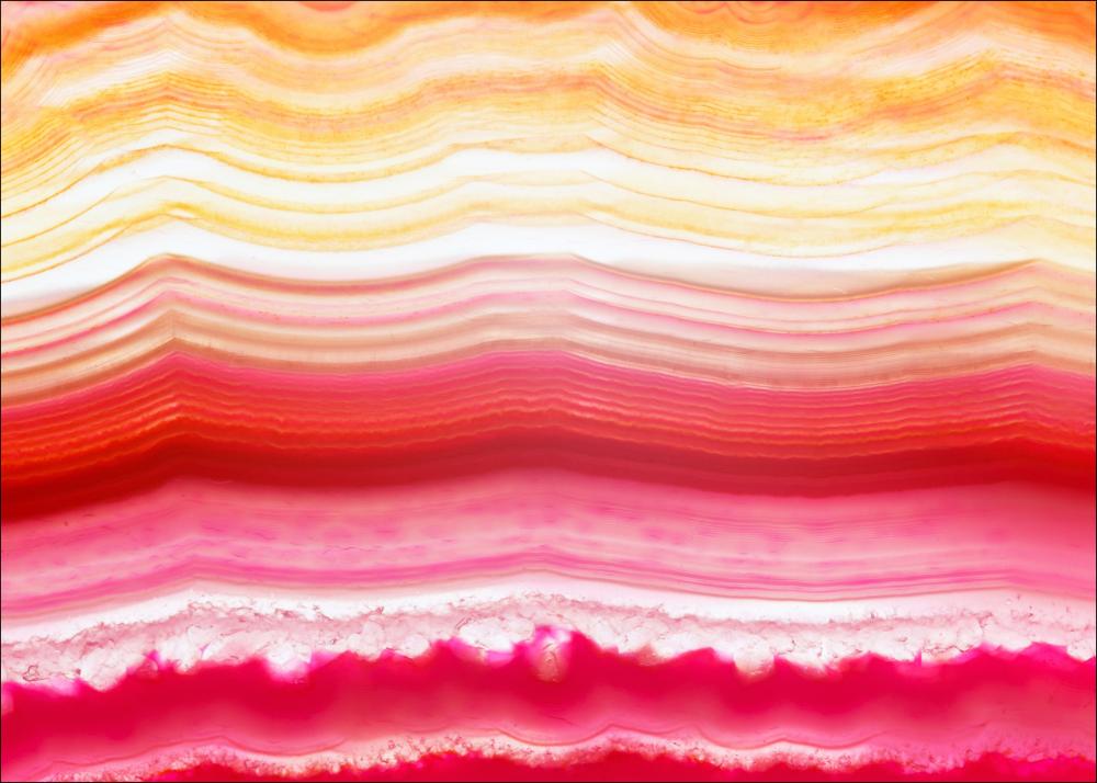 Bildverkstad Agate - Pink / Yellow II Poster