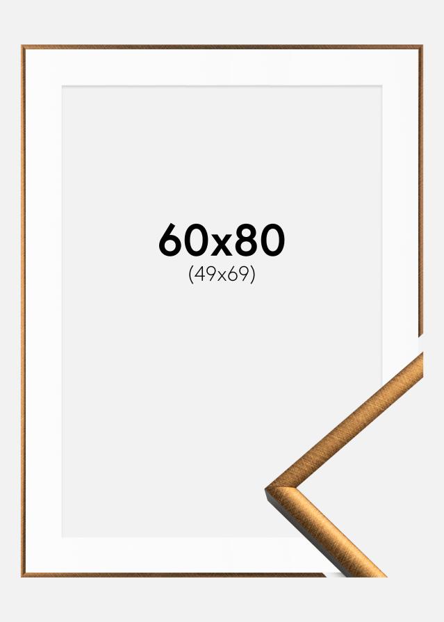 Ram med passepartou Frame New Lifestyle Bronze 60x80 cm - Picture Mount White 50x70 cm