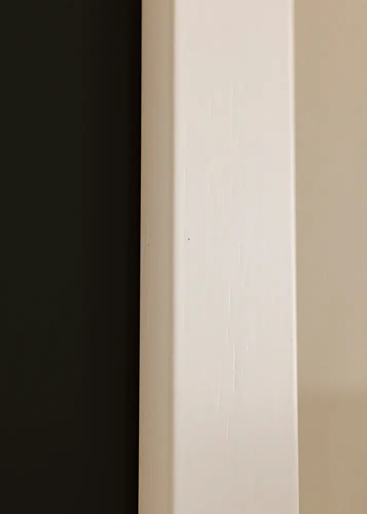 Ram med passepartou Frame White Wood 70x90 cm - Picture Mount Black 55x70 cm